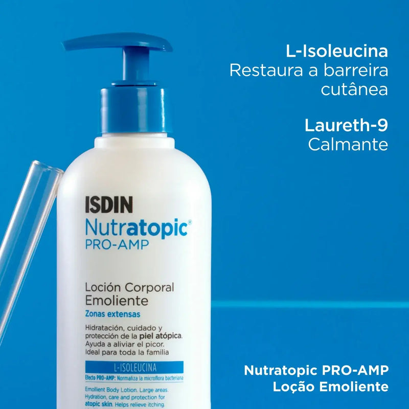 Nutratopic Pro-AMP Loção corporal Hidratação para Pele Atópica 400ml