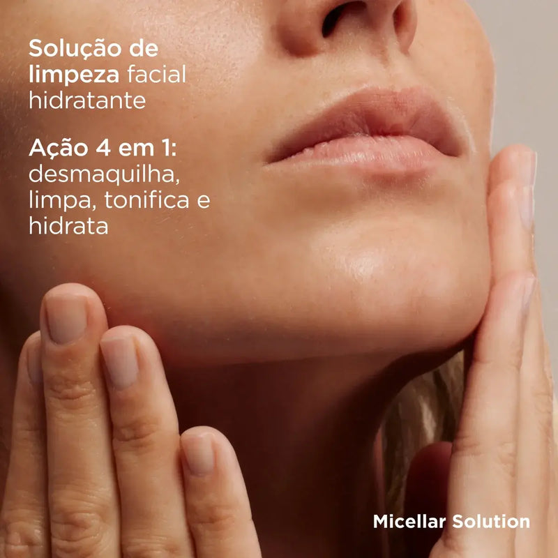 Micellar Solution Água micelar 4 em 1: desmaquilha, limpa, tonifica e hidrata