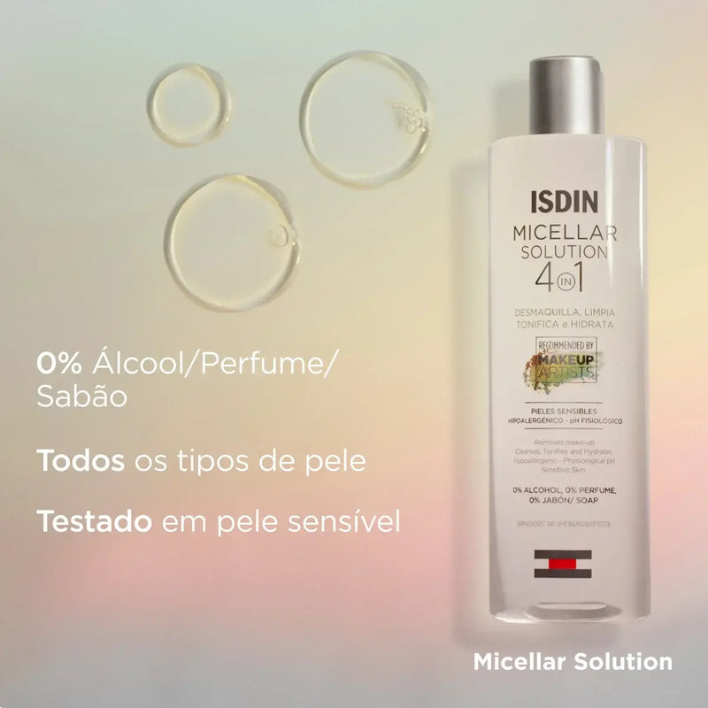 Micellar Solution Água micelar 4 em 1: desmaquilha, limpa, tonifica e hidrata