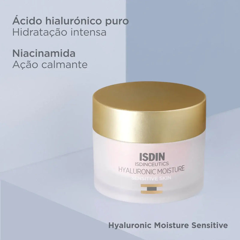 ISDIN Creme Anti-Idade para Pele Sensível Isdinceutics Hyaluronic Moisture Sensitive Skin - 50g
