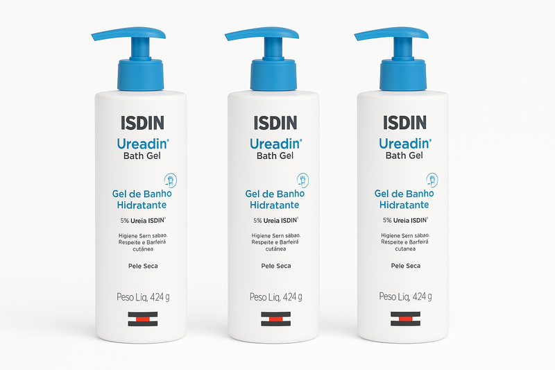 Isdin Ureadin Gel de Banho 424g Kit com 3 Unidades